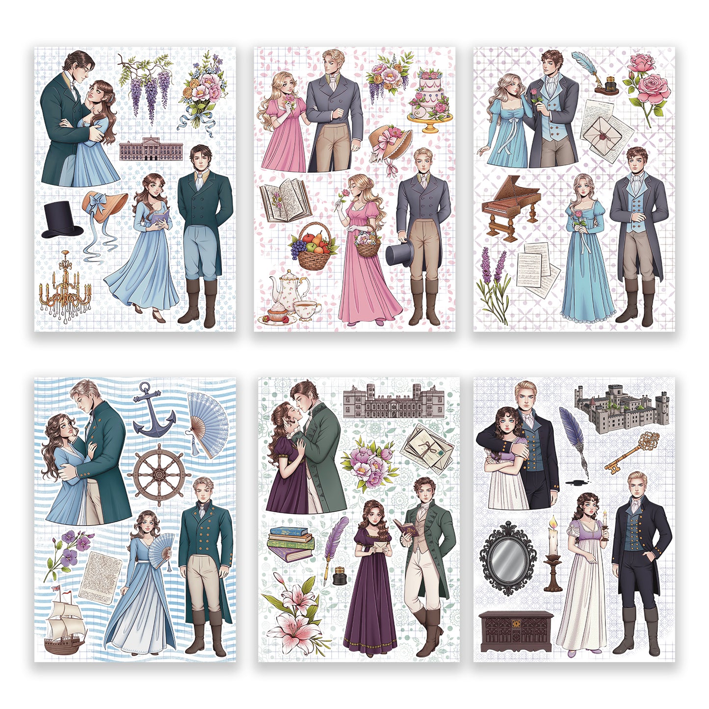 Jane Austen Sticker Sheet Collection