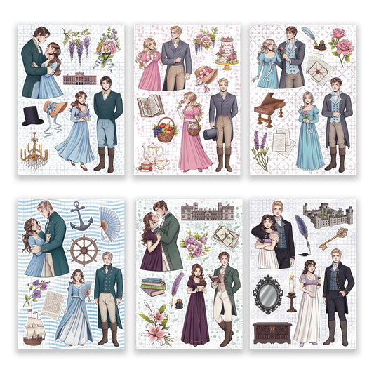 Jane Austen Sticker Sheet Collection